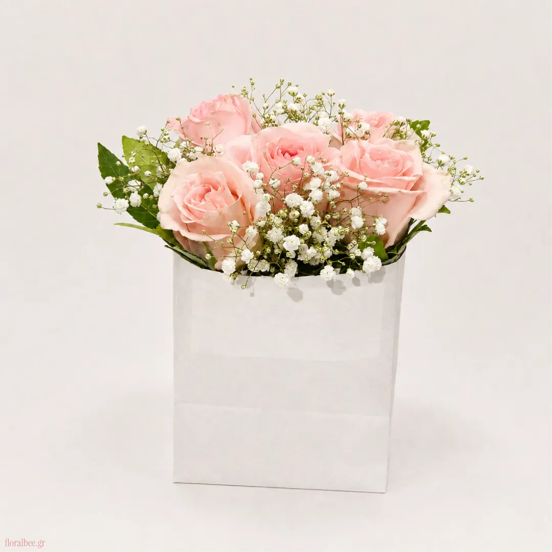 Blush Dream Blossom Bag – Blush Dream Blossom Bag | FloralBee Ανθοπωλείο Θεσσαλονίκη – Flower Shop Thessaloniki